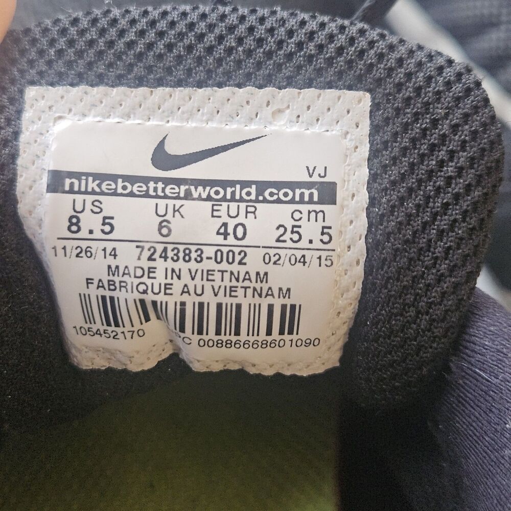 NIKE Women US 8.5 Free 5.0 Training Running Black White Shoes 724383-002‎ C6 - Picture 5 of 9